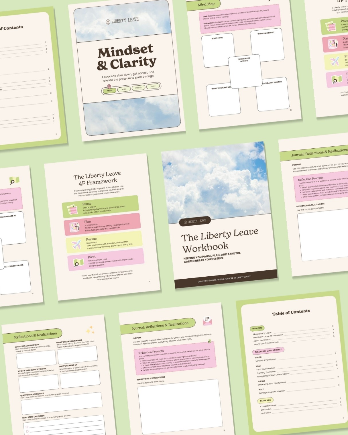 Canva workbook templates for Liberty LaunchPad