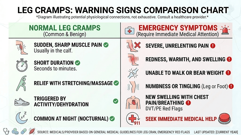 When semaglutide leg cramps are normal versus when they need emergency care