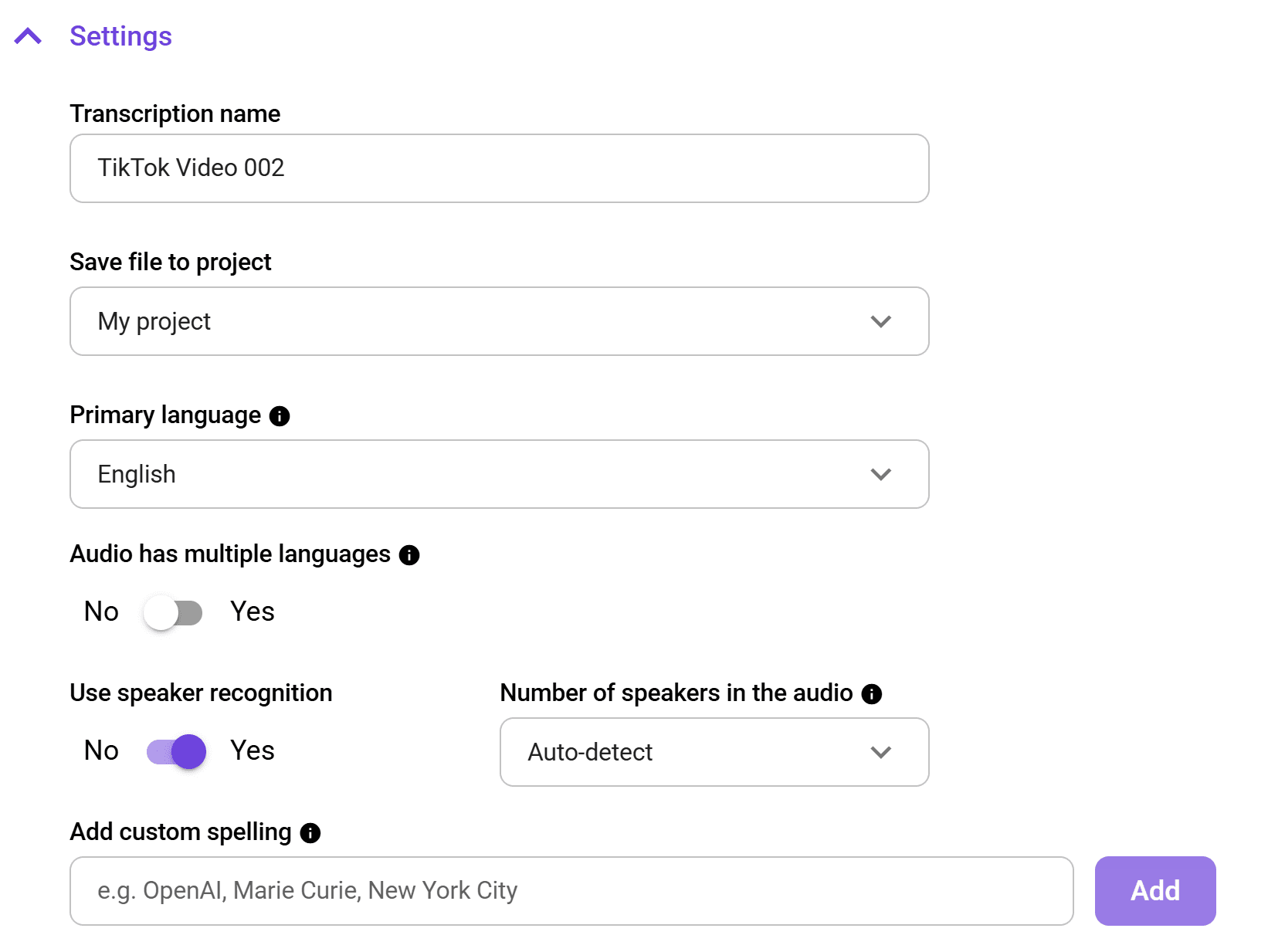 whispertranscribe screenshot settings