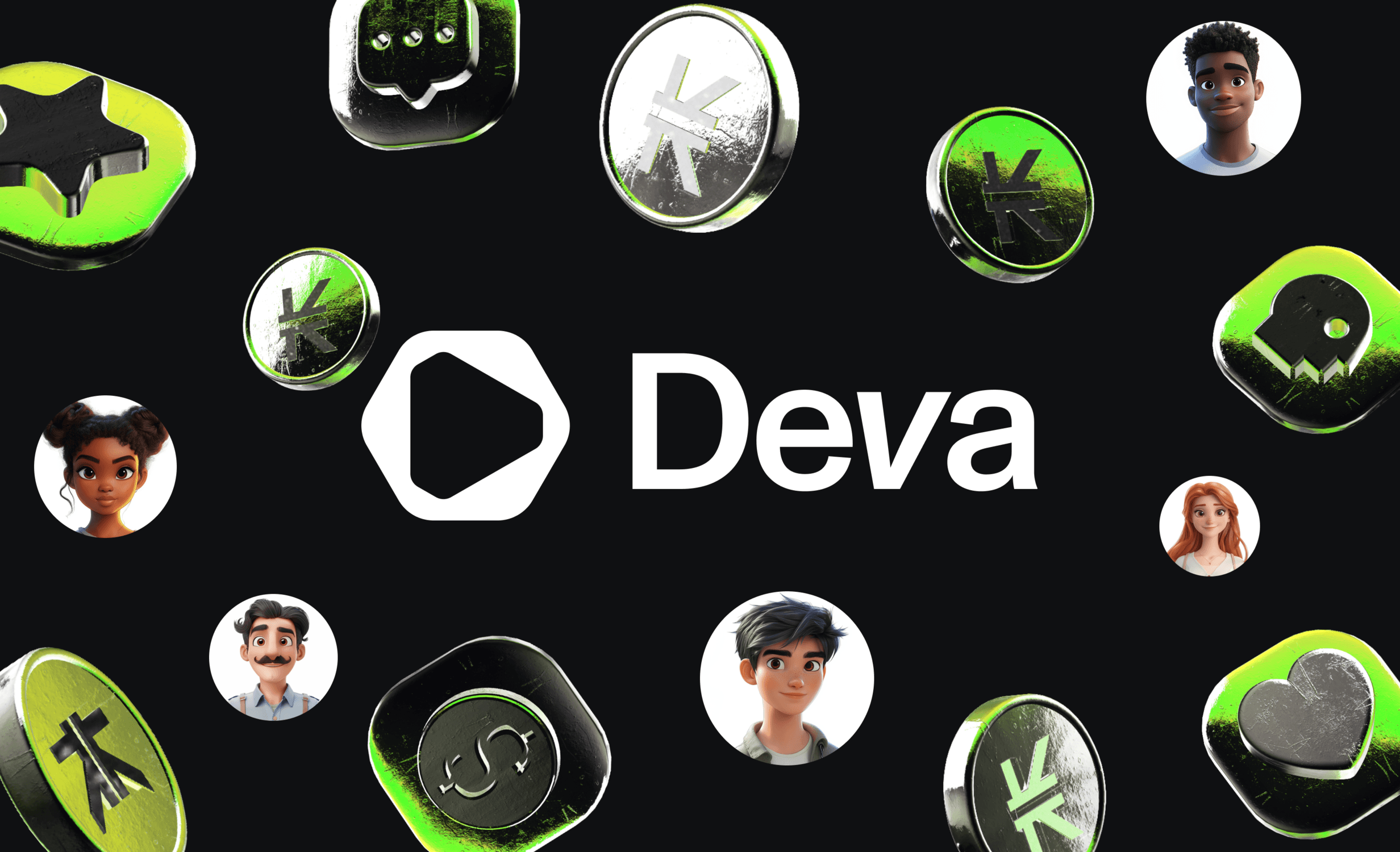 Deva Brand Icons Collage – Creators & Learners