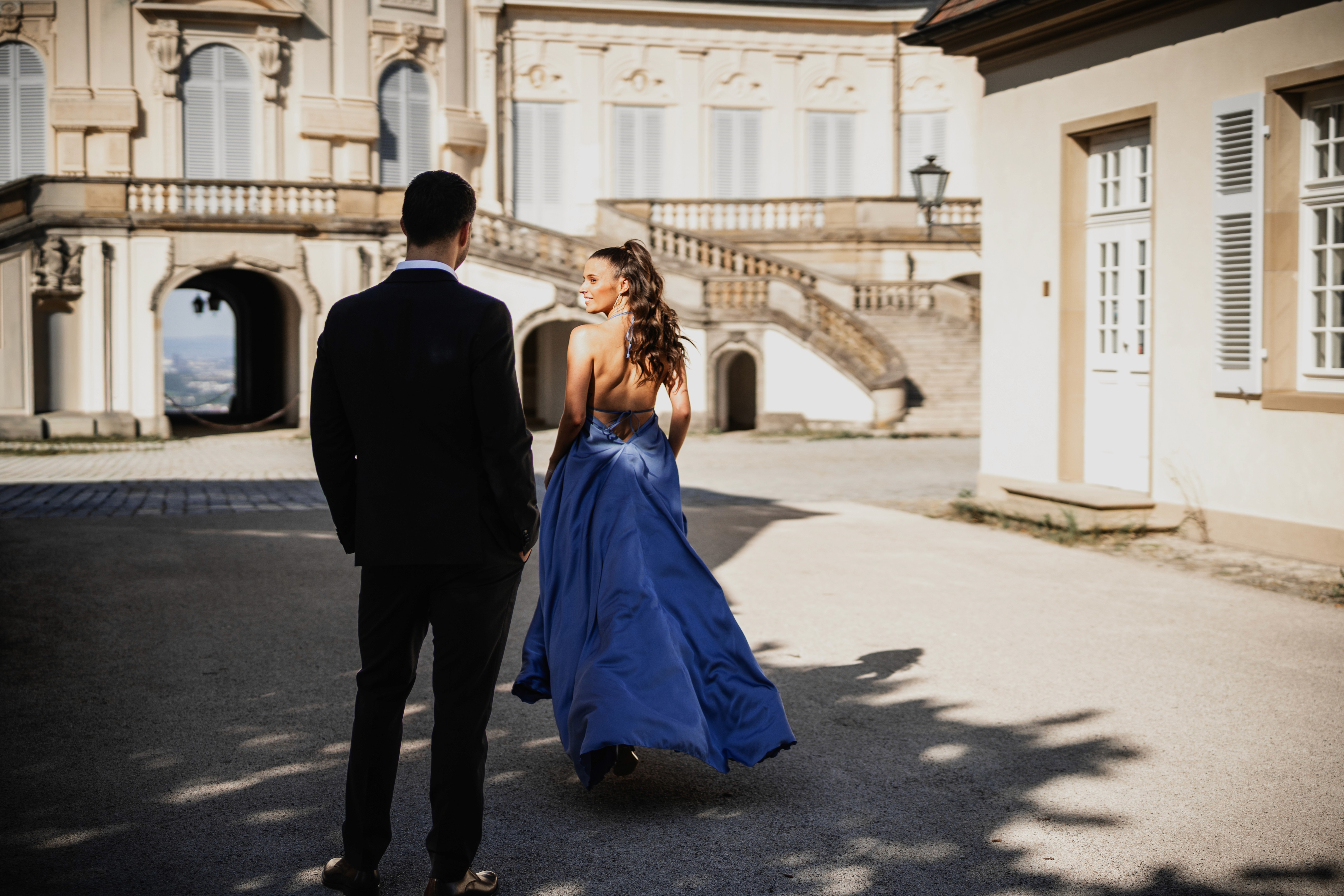Paarshooting bei einem Schloss in Stuttart