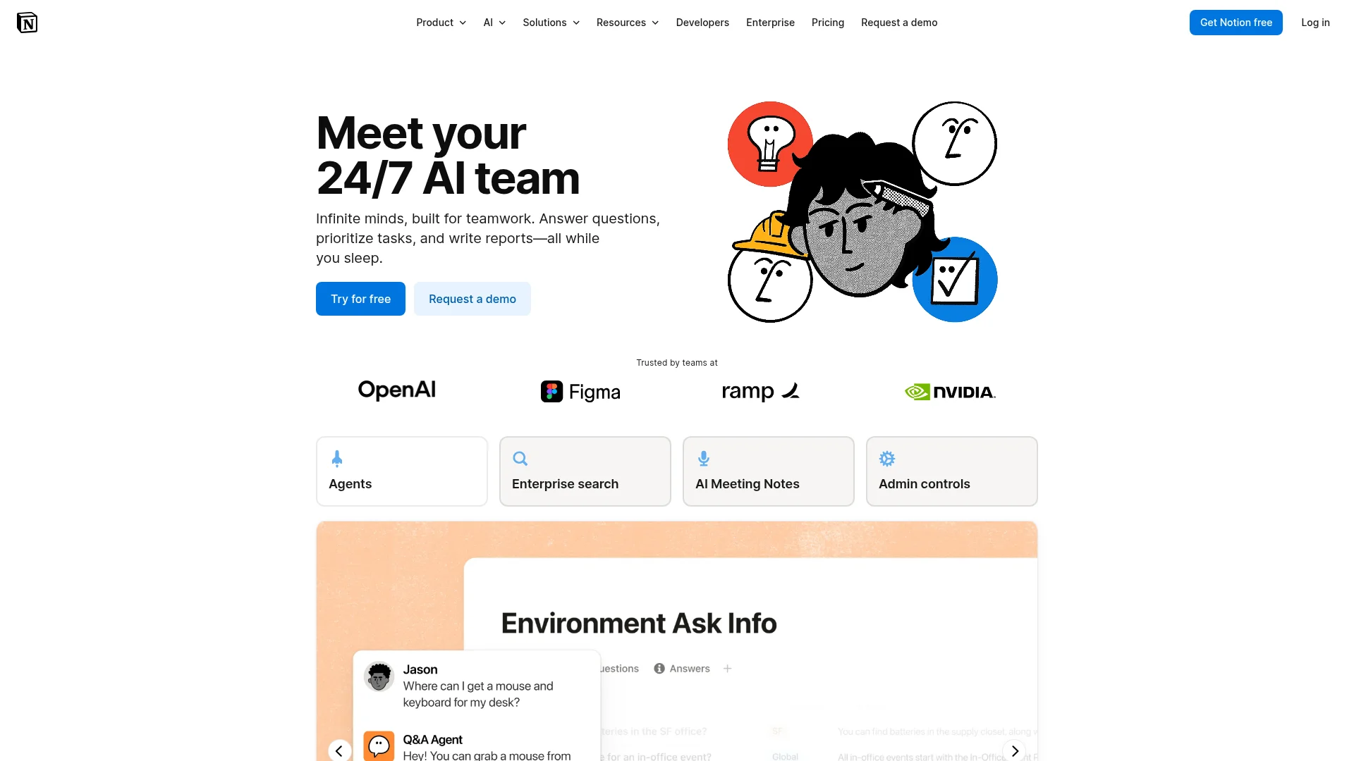 Notion AI, an organization and docs tool for small business teams
