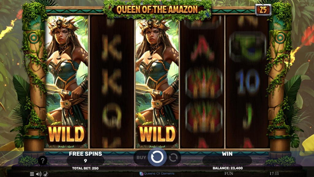 Queen Of The Amazon - stacked wild officiel Spinomenal