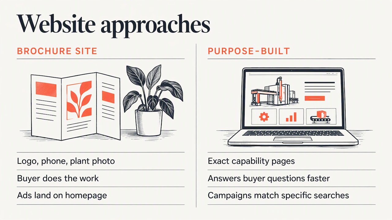 Why a purpose-built site matters — overview diagram