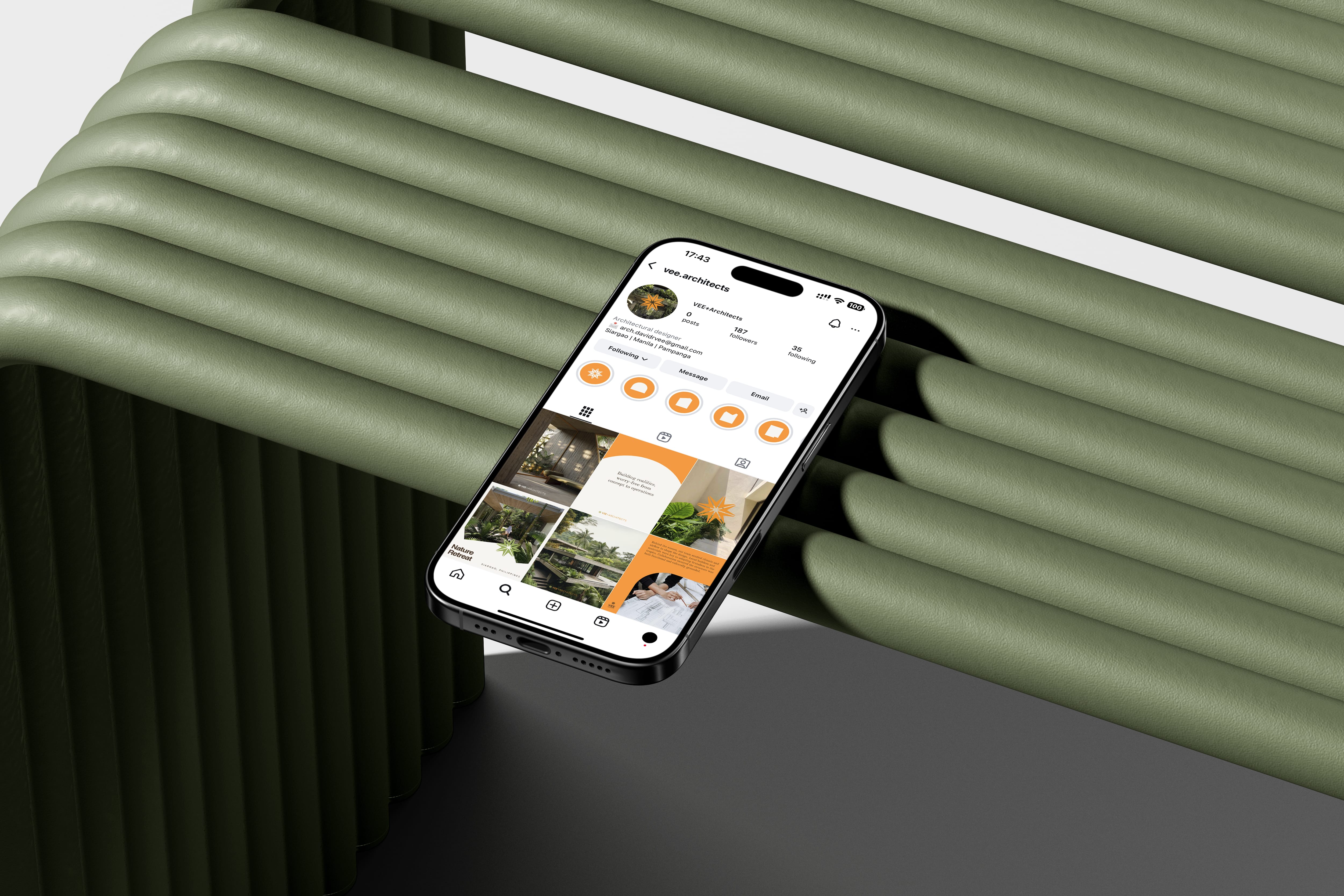 Brand identity and social media design for a filipino architecture firm in Siargao Philippines