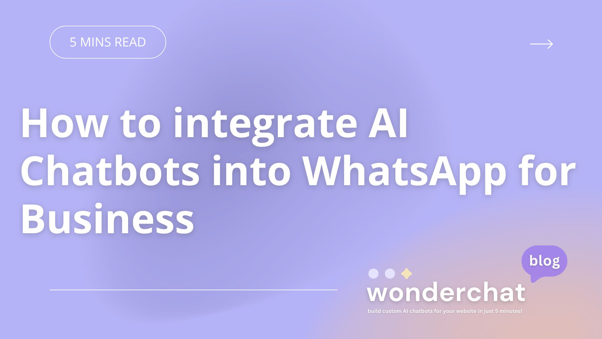 How to integrate AI Chatbots into WhatsApp for Business | Wonderchat ...