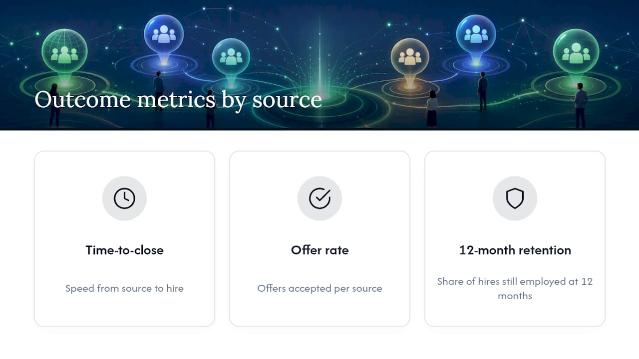 Three recruiting channel outcome metrics