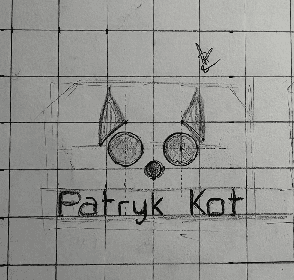 Logo Patryk Kot – koncepcja wizualna signaturowa