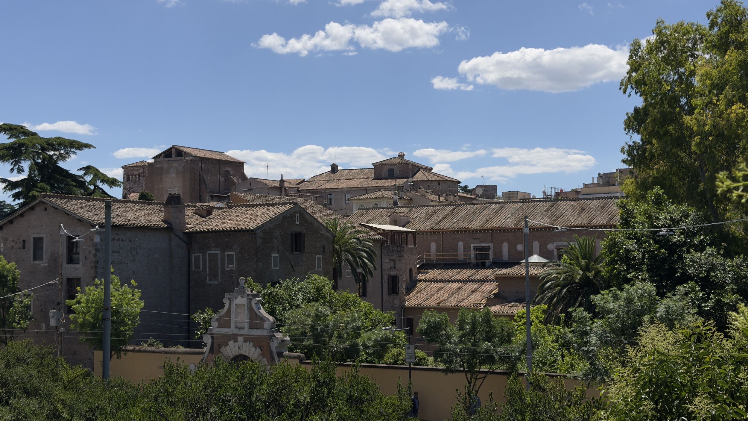 Quiet evening view on the Celian Hill in Rome, near Villa Celimontana and the ancient streets behind the Colosseum