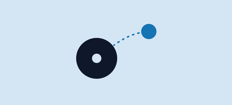Graphic: a new circle detaches from the core