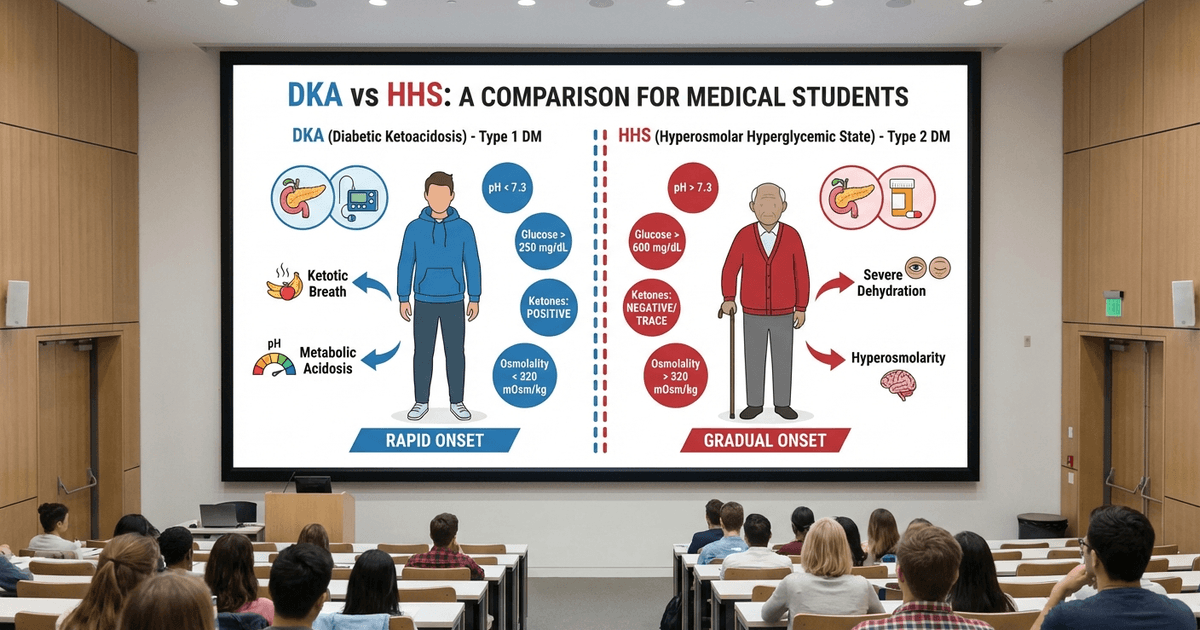 Cover: DKA vs HHS: High-Yield Clinical Differentiation for NEET PG 2026