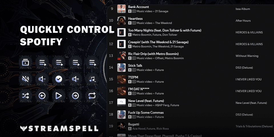 Moon pairs a dark celestial theme with Spotify playback and navigation controls — official product preview