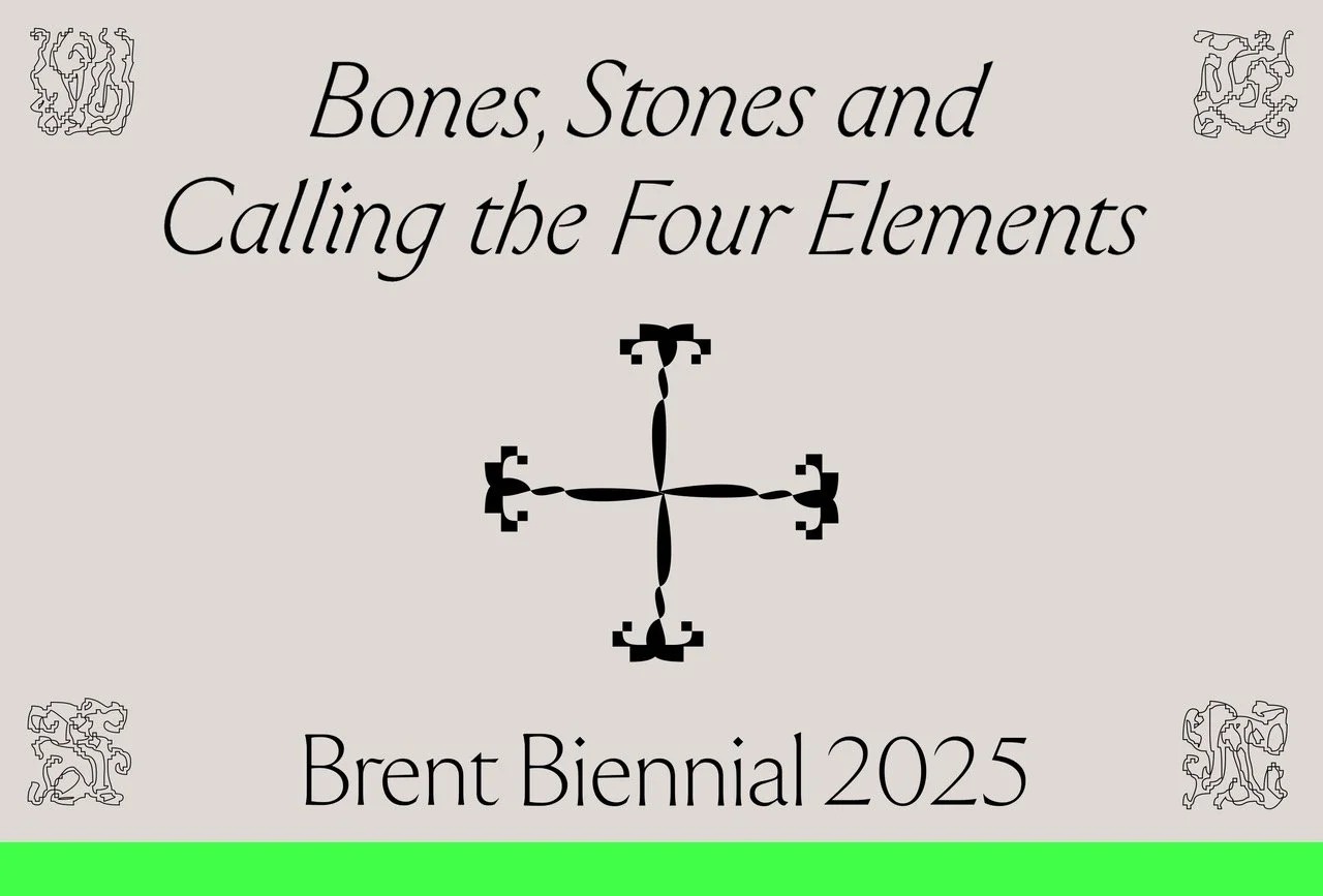 Brent Biennial 2025 identity: Bones, Stones and Calling the Four Elements