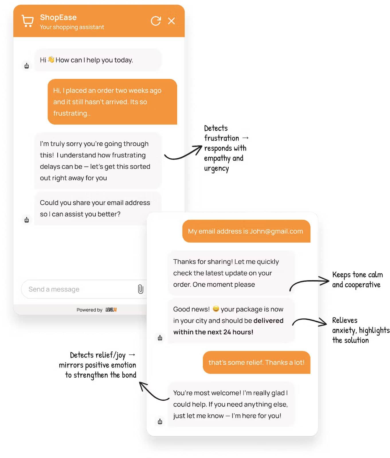 Shopease: Customer emotion and tone