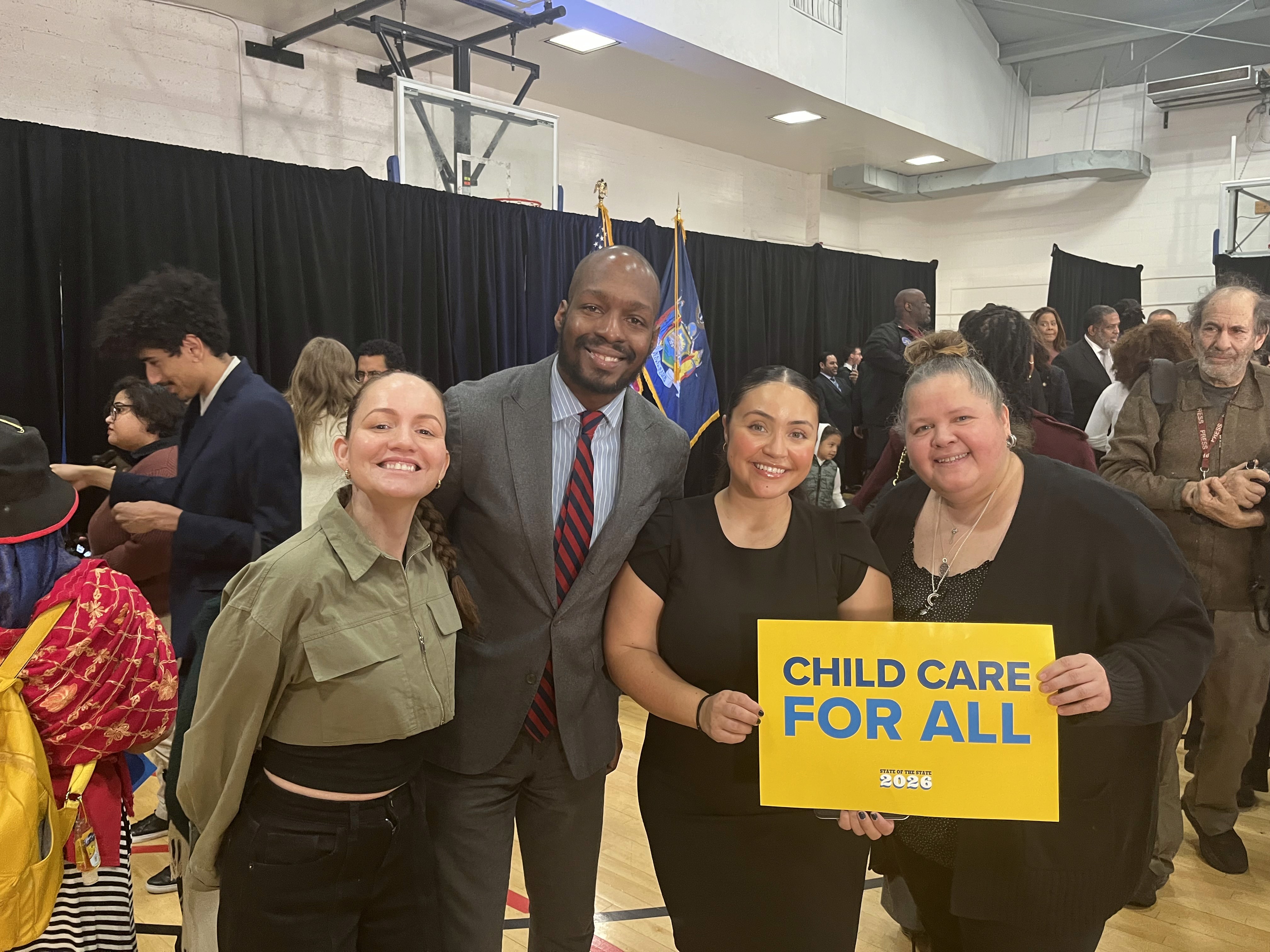 Attendees at a Valentine's Day party.