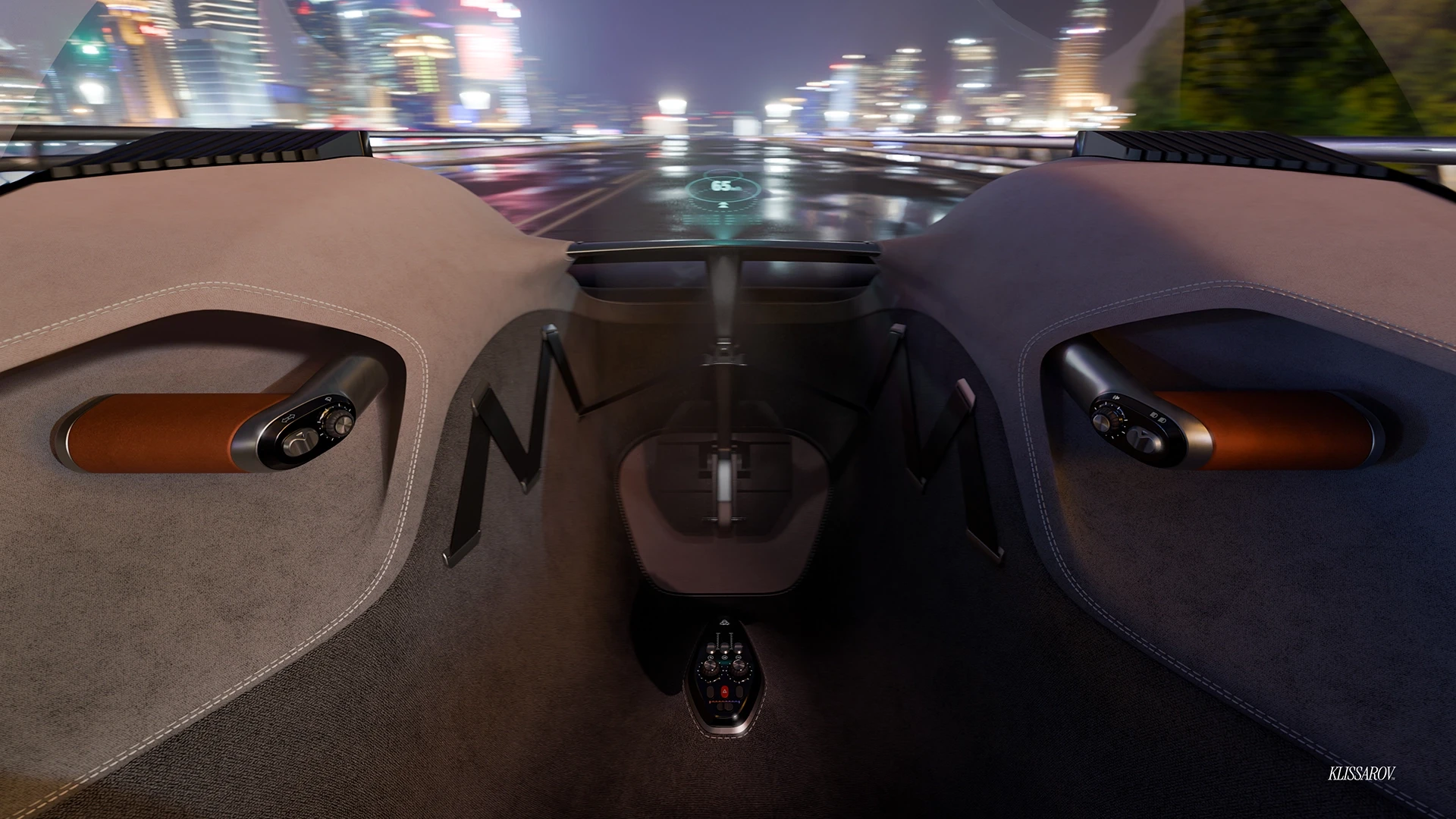 Driver view from the interior of Sling