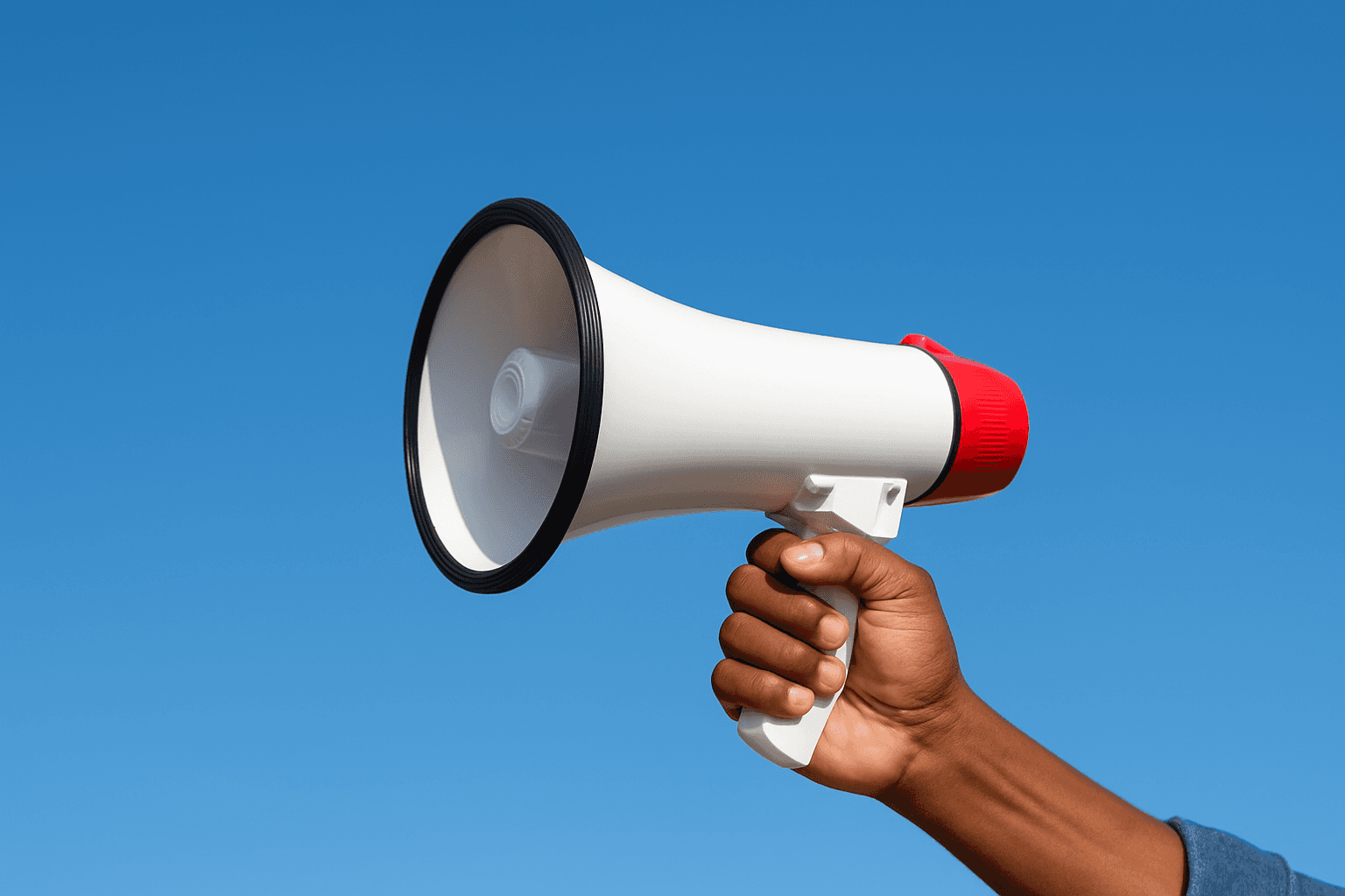 Image of a person holding a megaphone.