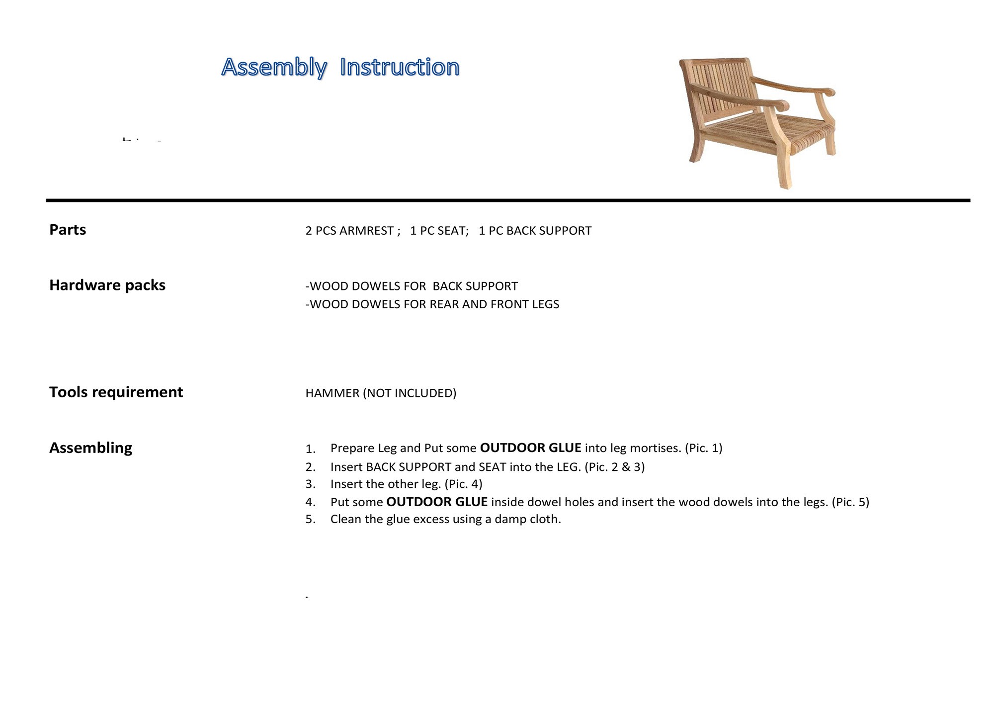 assembly instruction