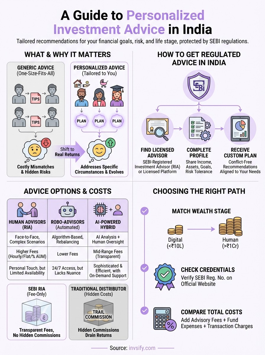 personalized investment advice infographic