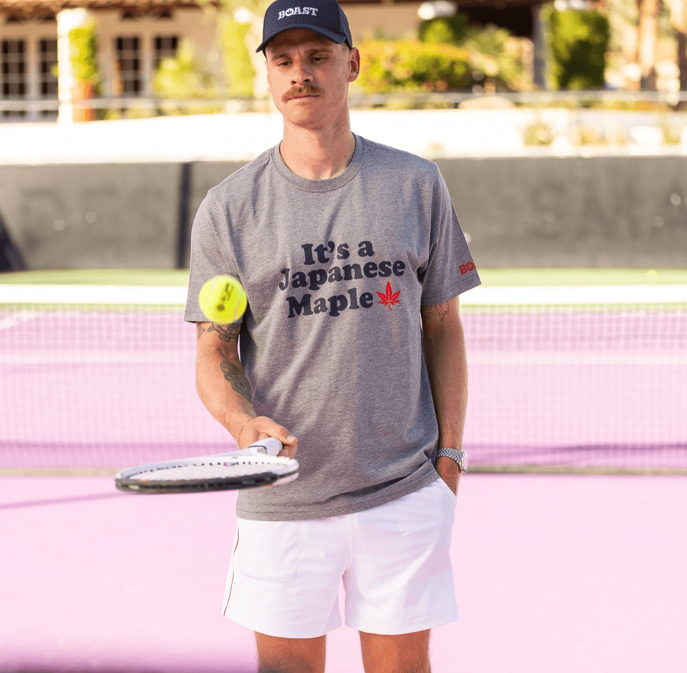 person walking down shady stairs