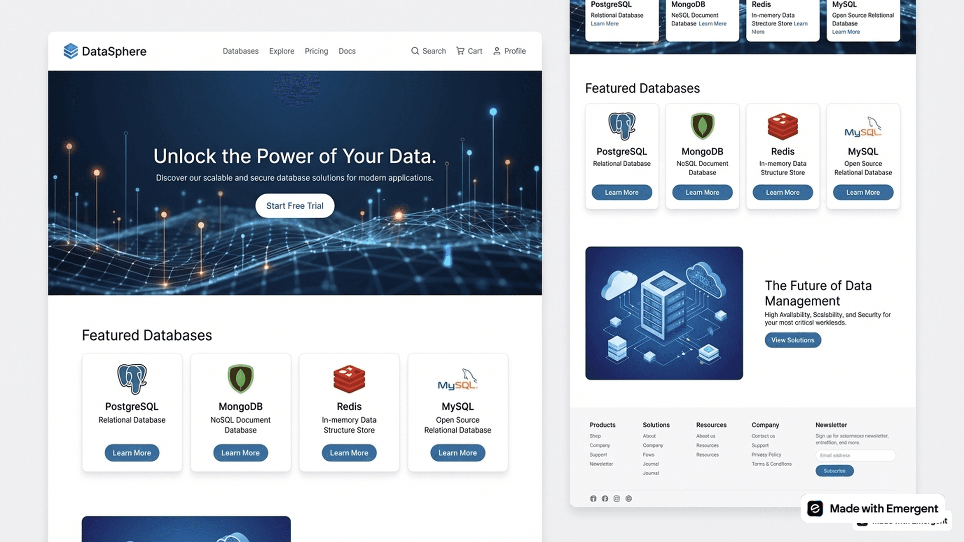 Database Website Made with Emergent
