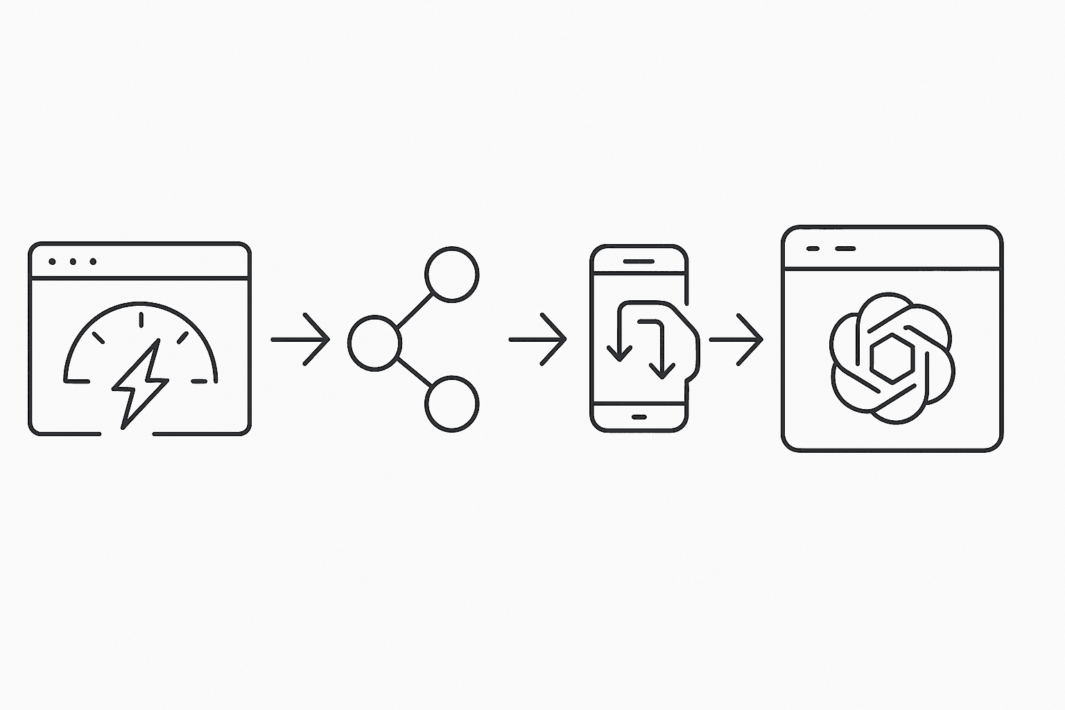 Flow graphic linking page speed, schema markup, and mobile optimization to AI Overview eligibility