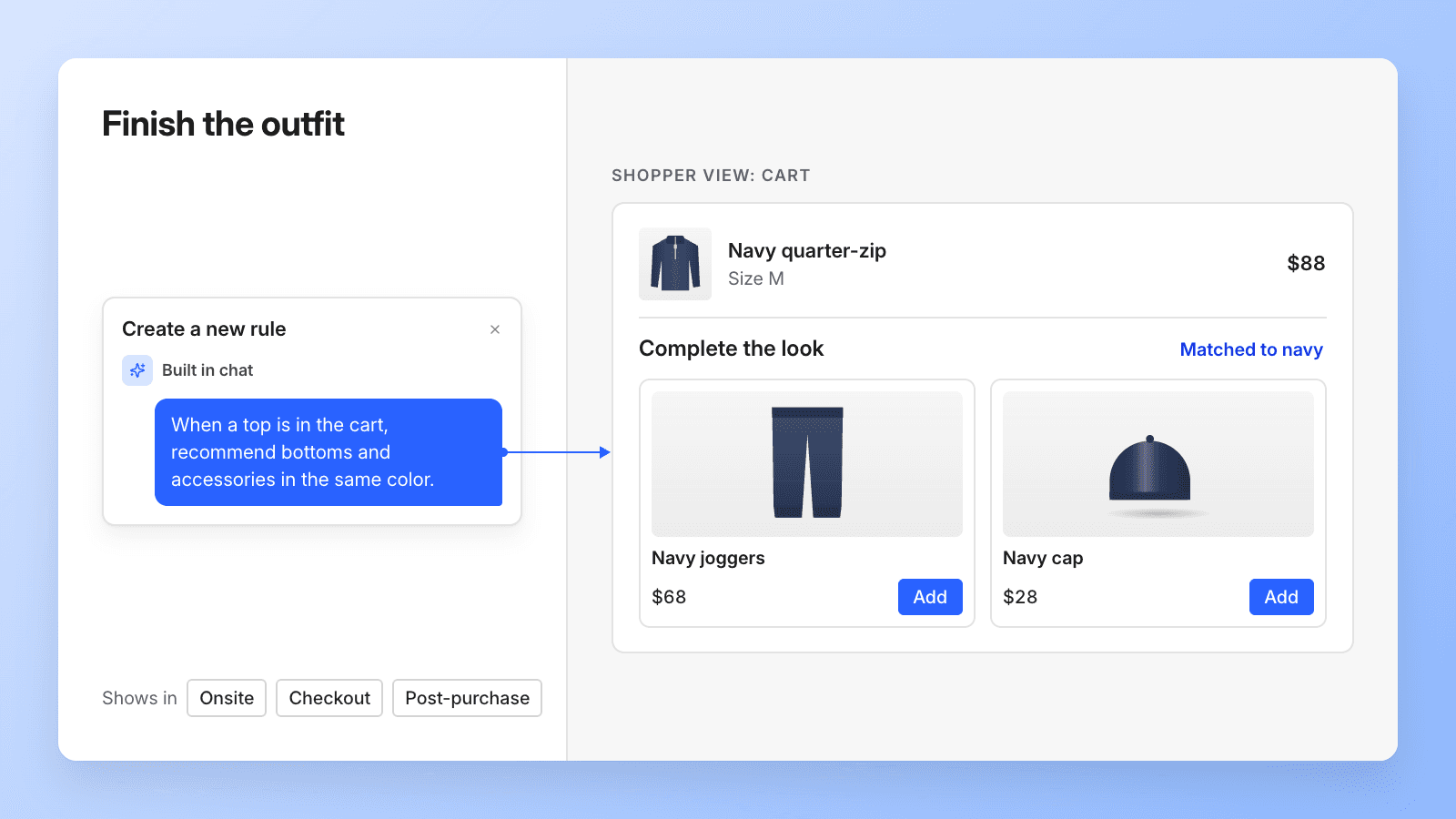 Finish the outfit at checkout