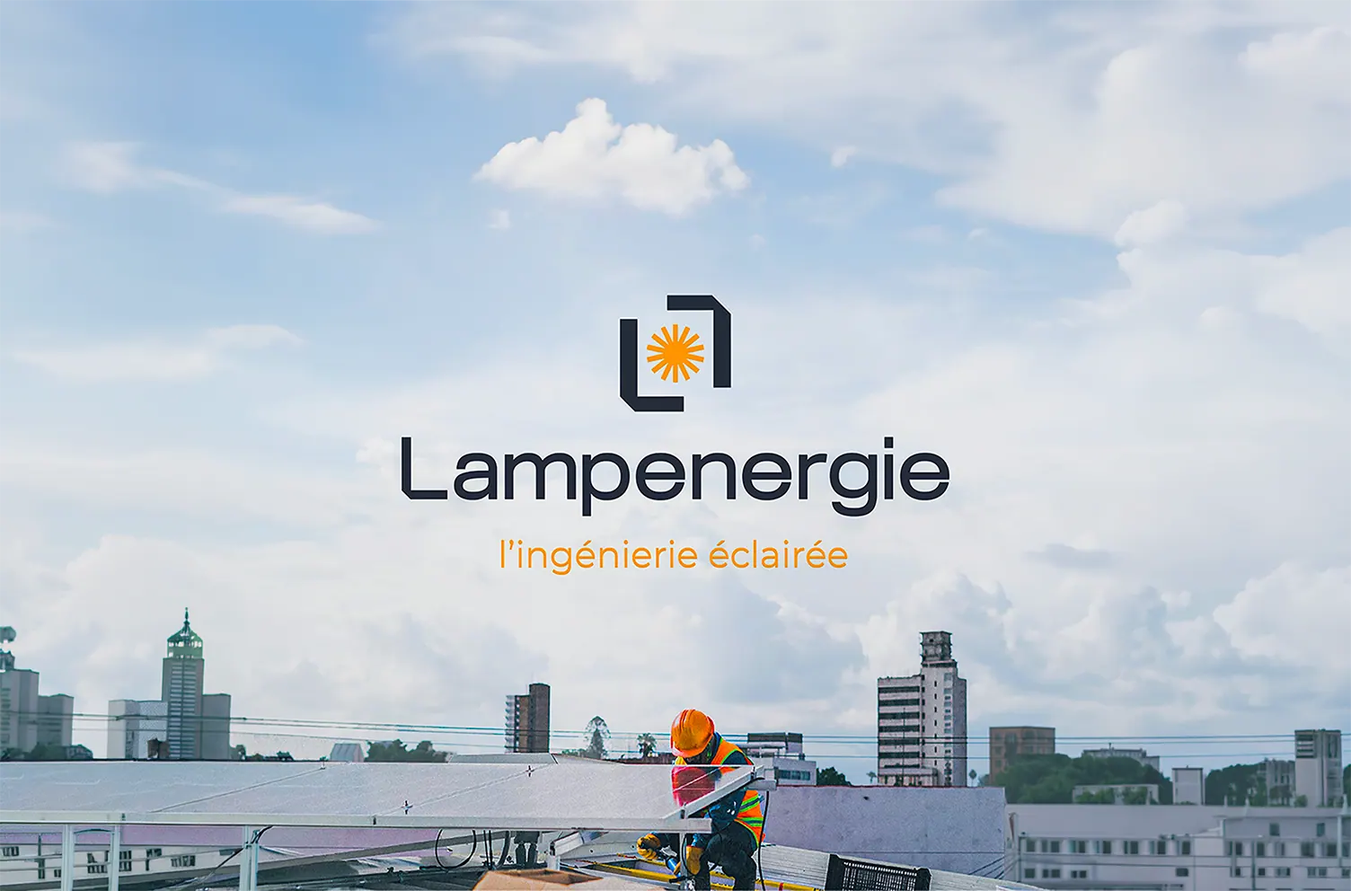projet Lampenergie m2graph énergie solaire branding print 
