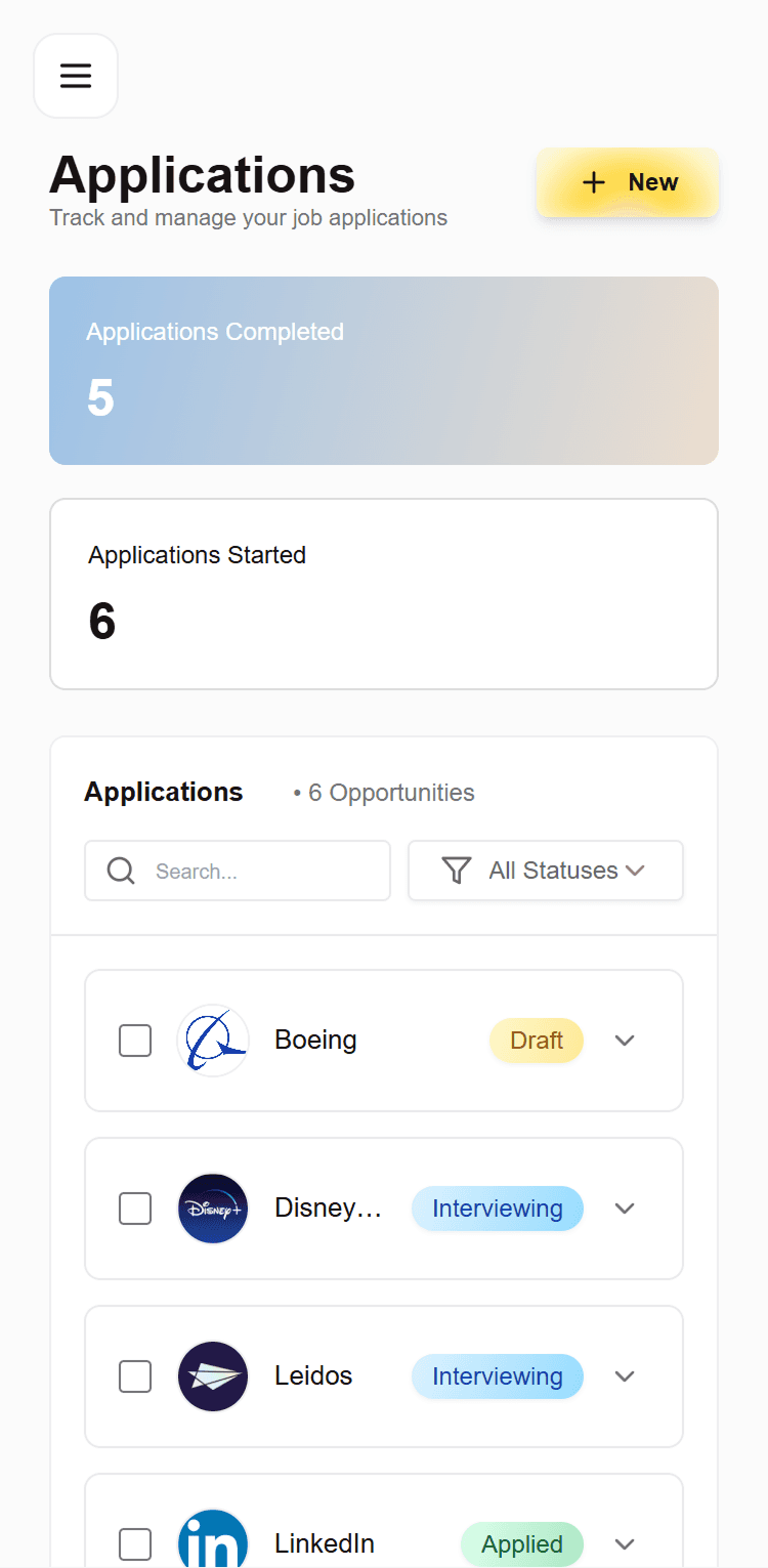 An image of Freelio's budget ui