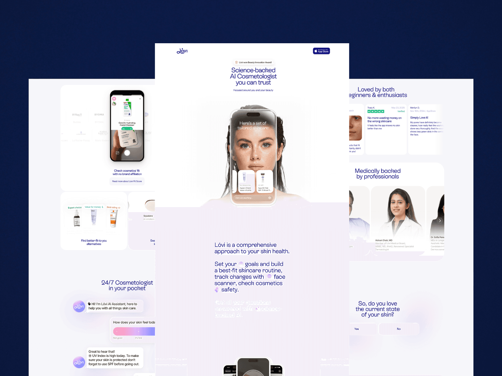 Lovi (or Lóvi) is an AI-powered skincare assistant app