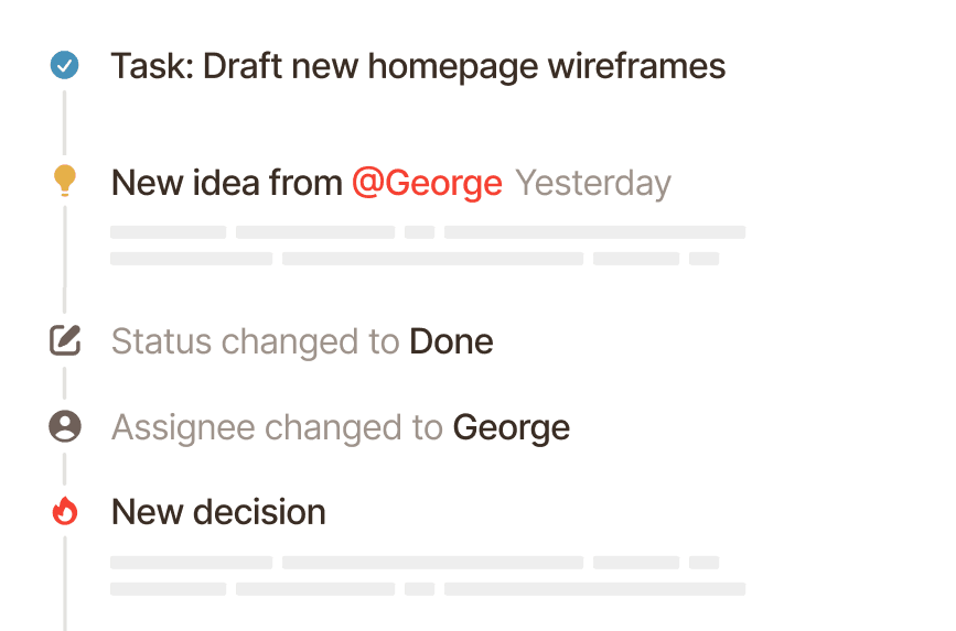 We can see a tag cloud that show what kinds of different information does Internode collect, like: Tasks, Ideas, Decision, Solutions, Opportunities, Conflicts, Notes and Actions