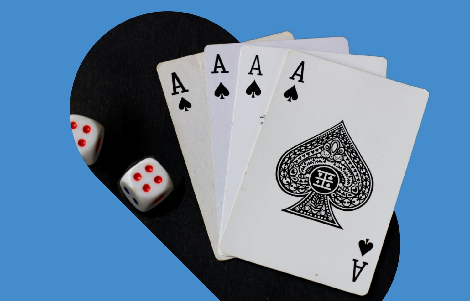 Set of four aces playing cards