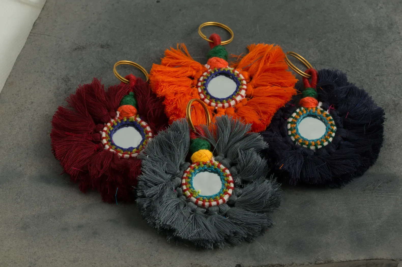 Mirrored tassels