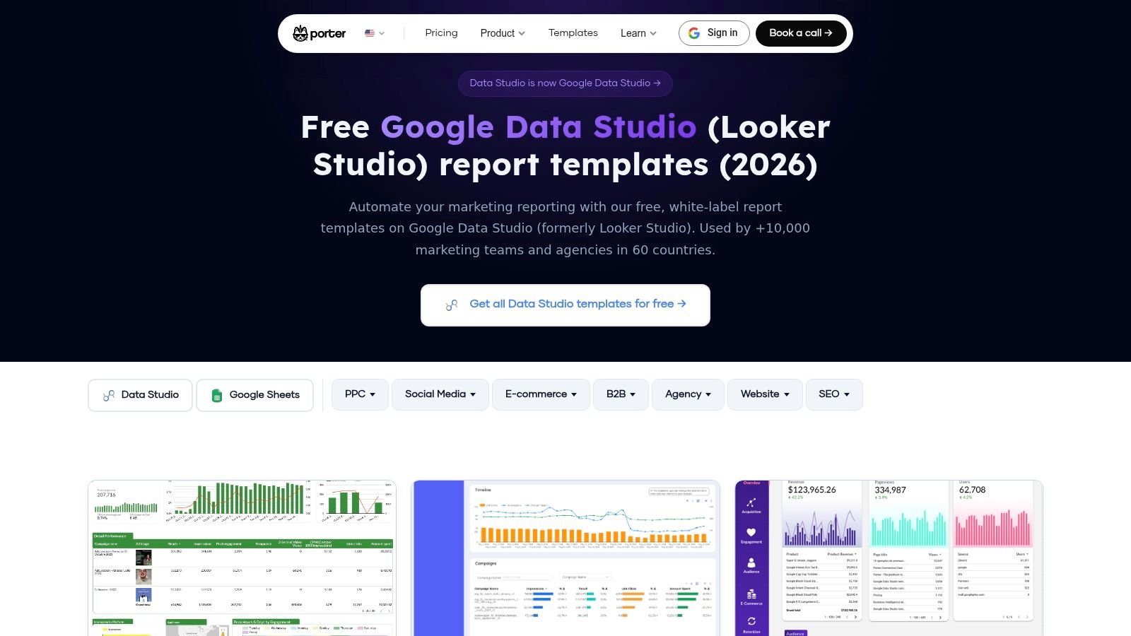 Porter Metrics – Template Gallery