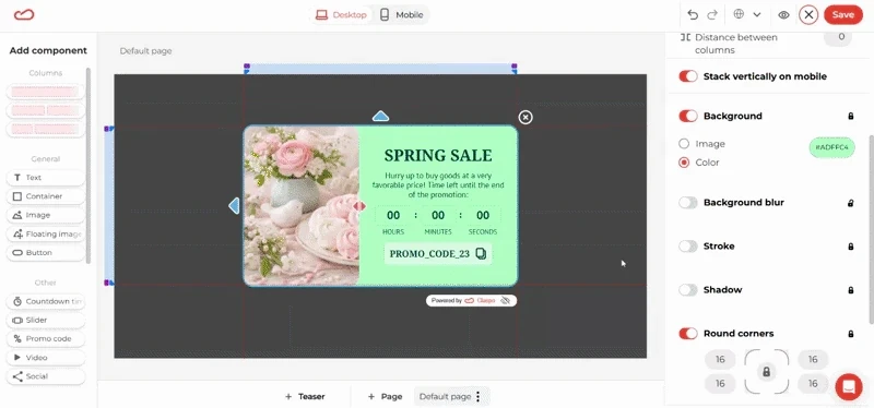 claspo-timer-template-background-color-customization