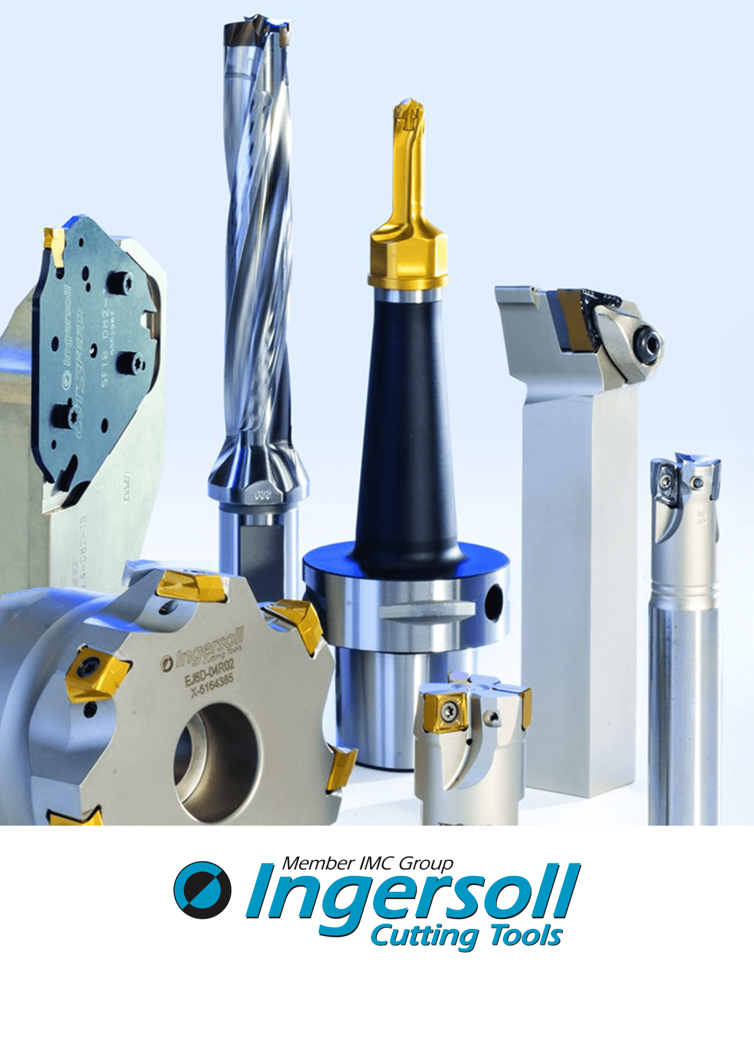 Ingersoll indexable end mills and milling cutters with tungsten carbide inserts for efficient material removal in CNC machining