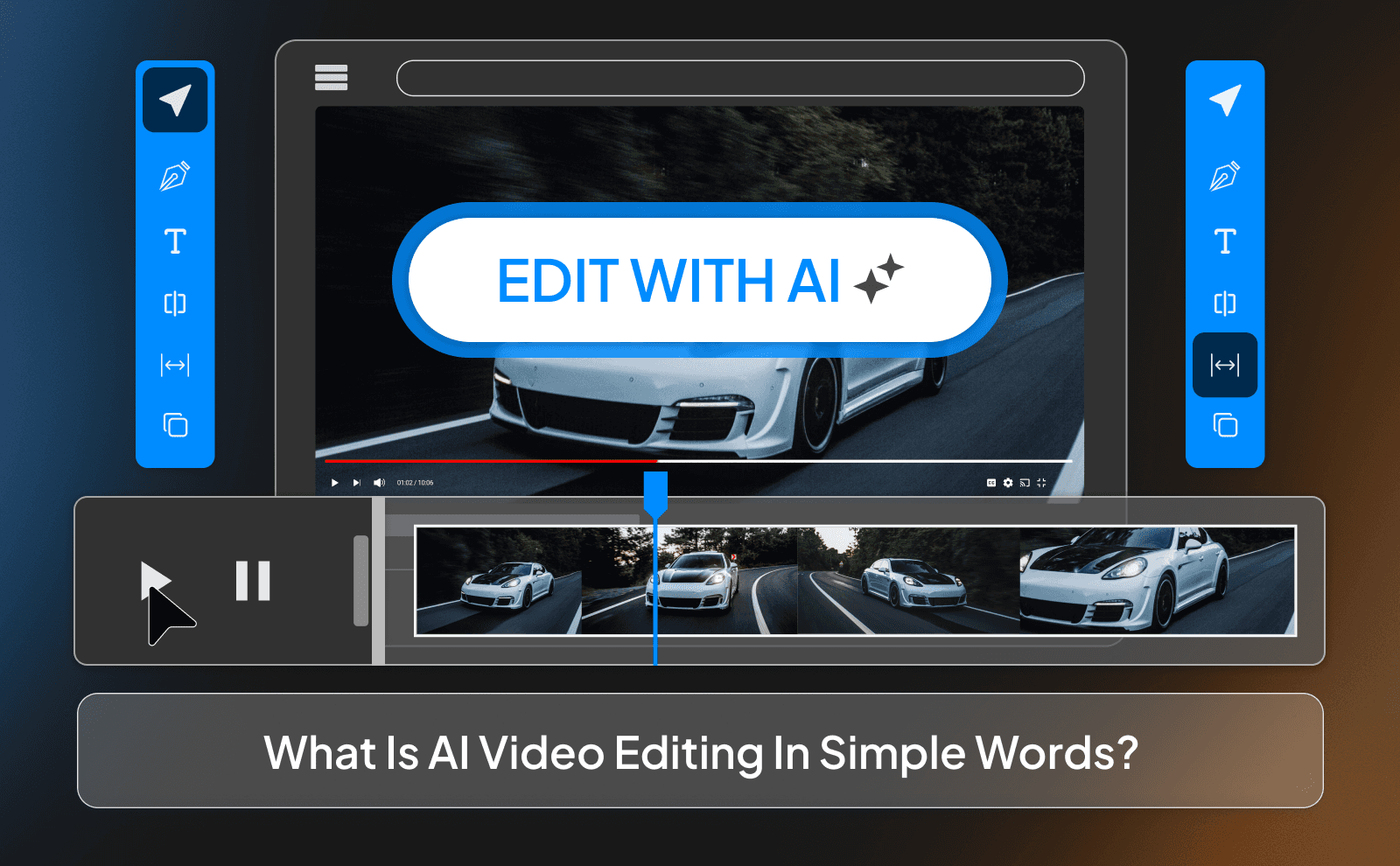 What is AI video editing in simple words