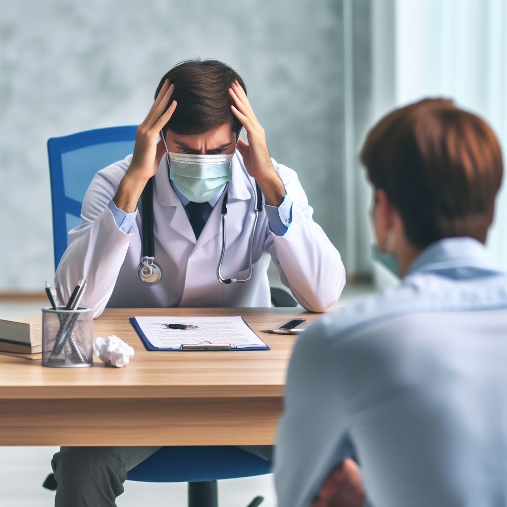 Médico em dúvida sobre como preencher um atestado médico