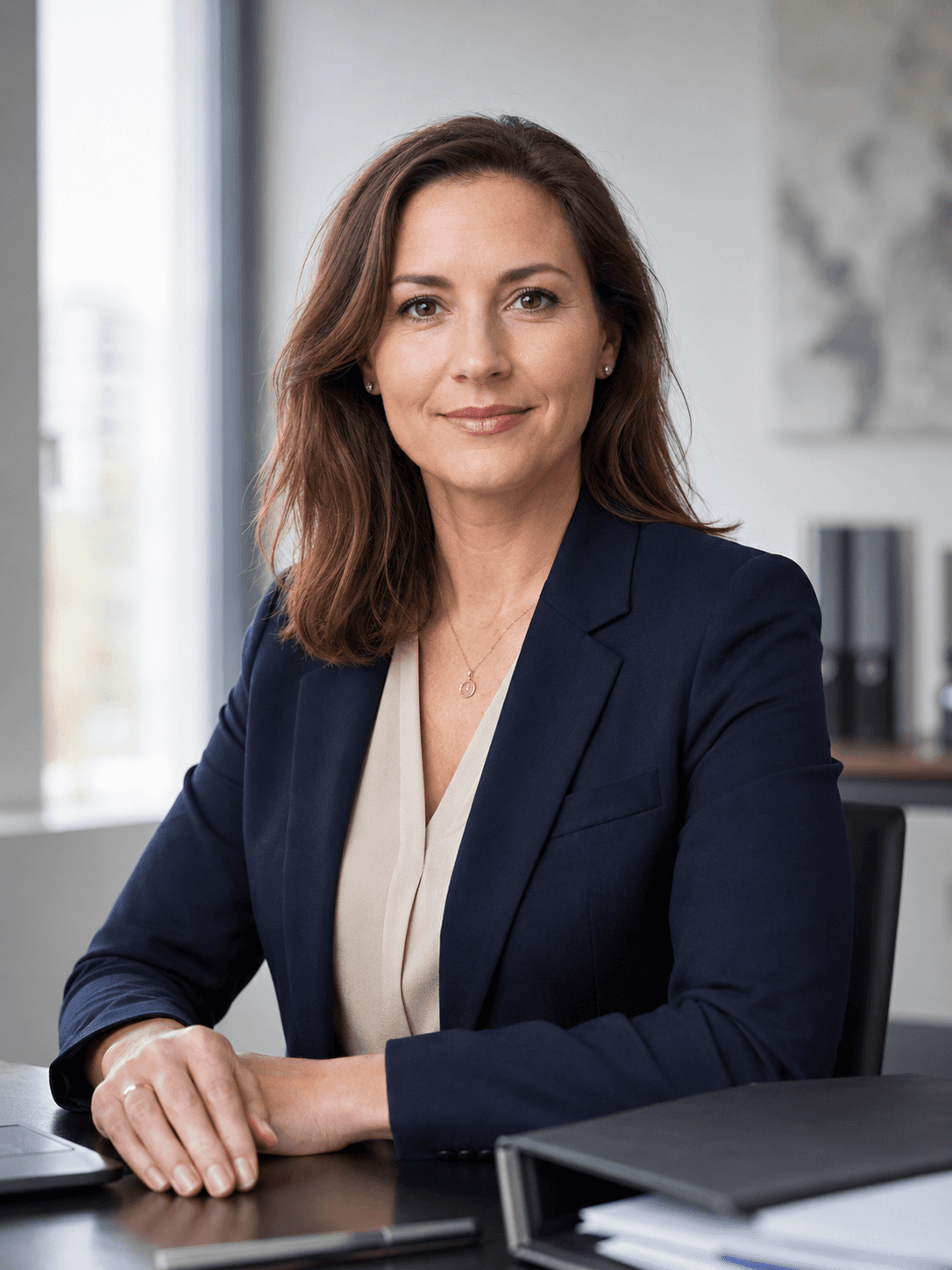 Portrait of Elena Voss, Senior Legal Counsel at Lawden