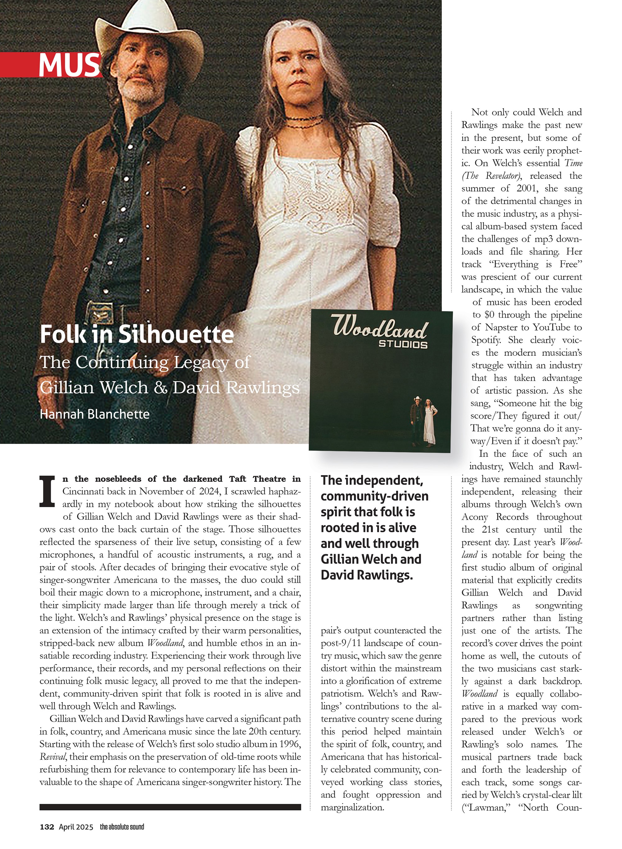 Page layout for The Absolute Sound magazine's music review pages, by October Custom Publishing