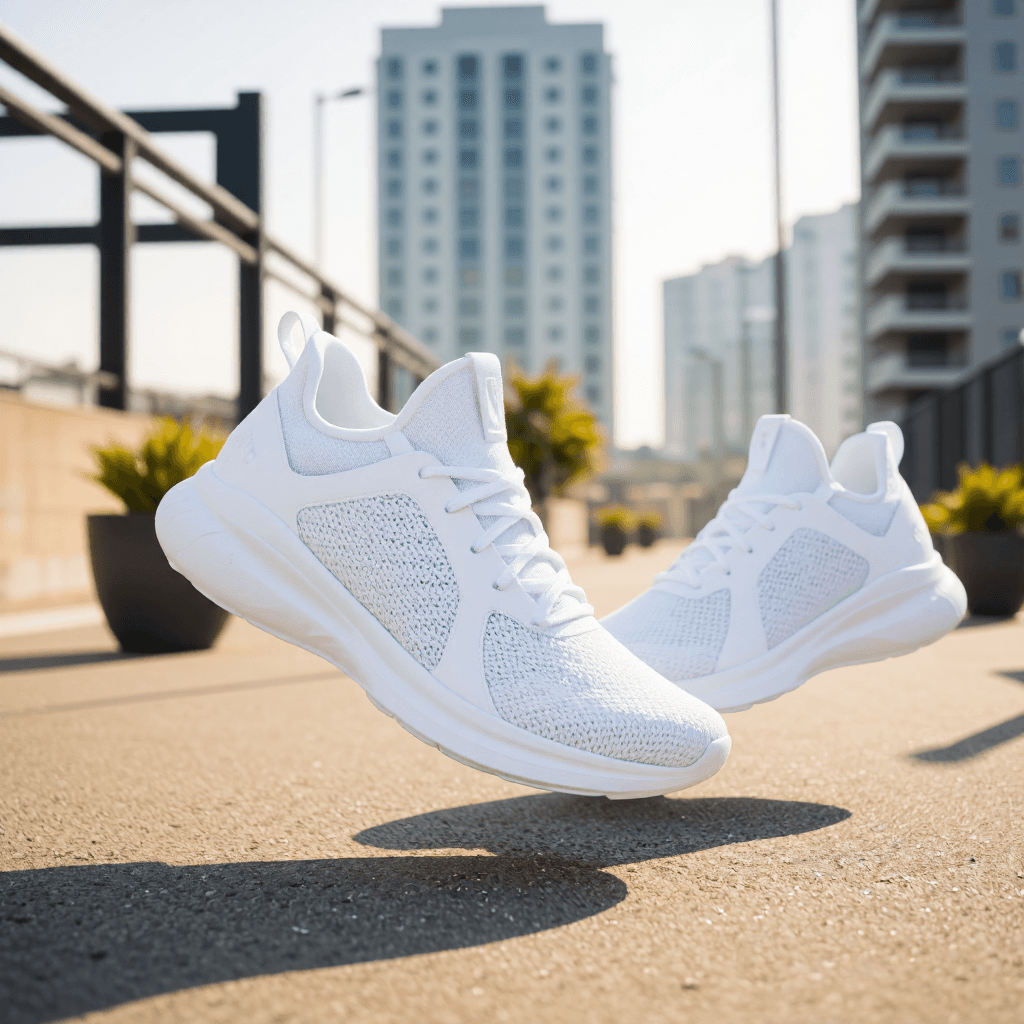 product photography of a pair of athletic shoes