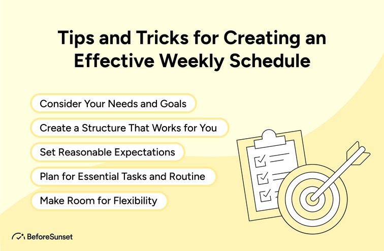 Tips and Tricks for Creating an Effective Weekly Schedule 