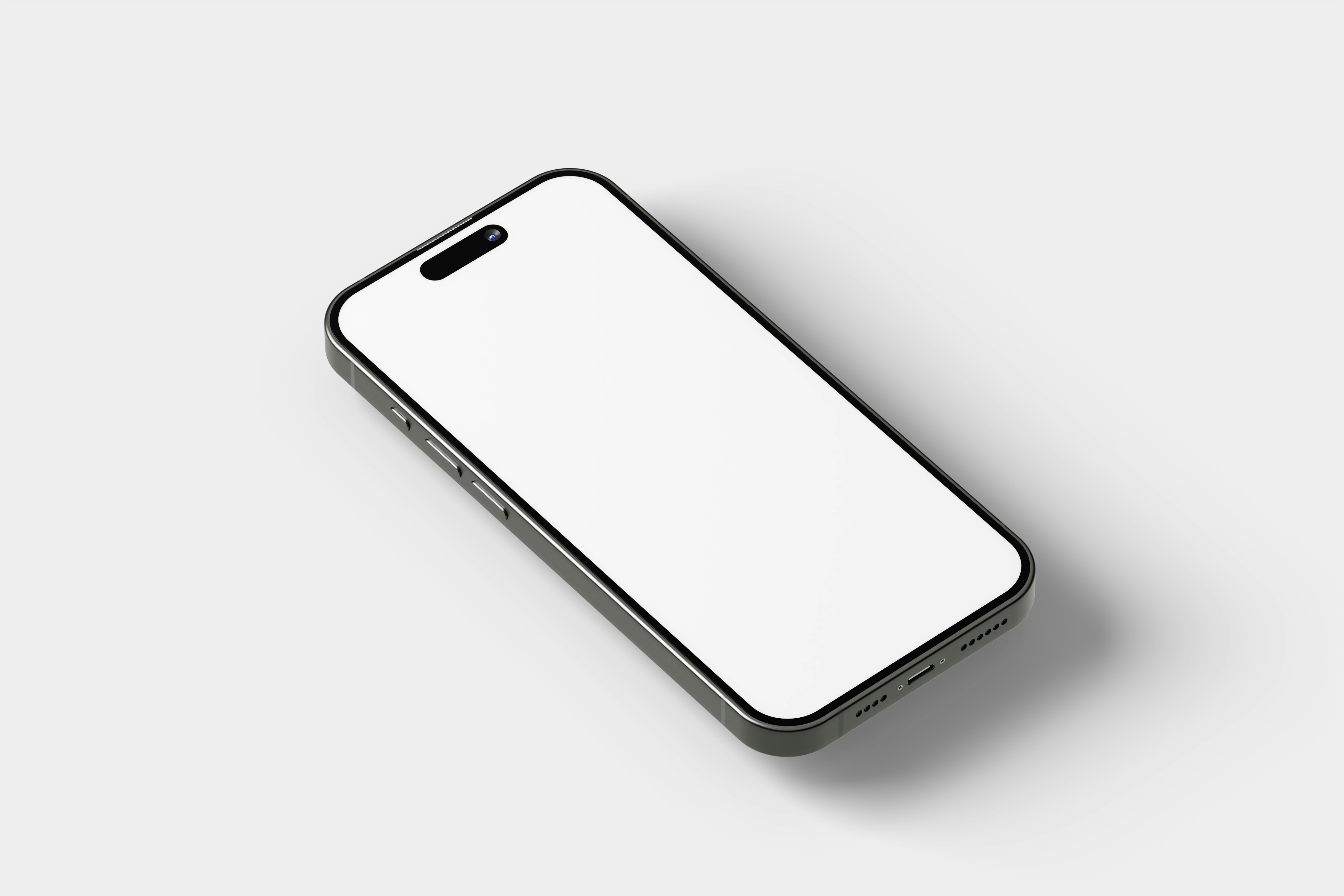 a black and white cell phone with a blank screen