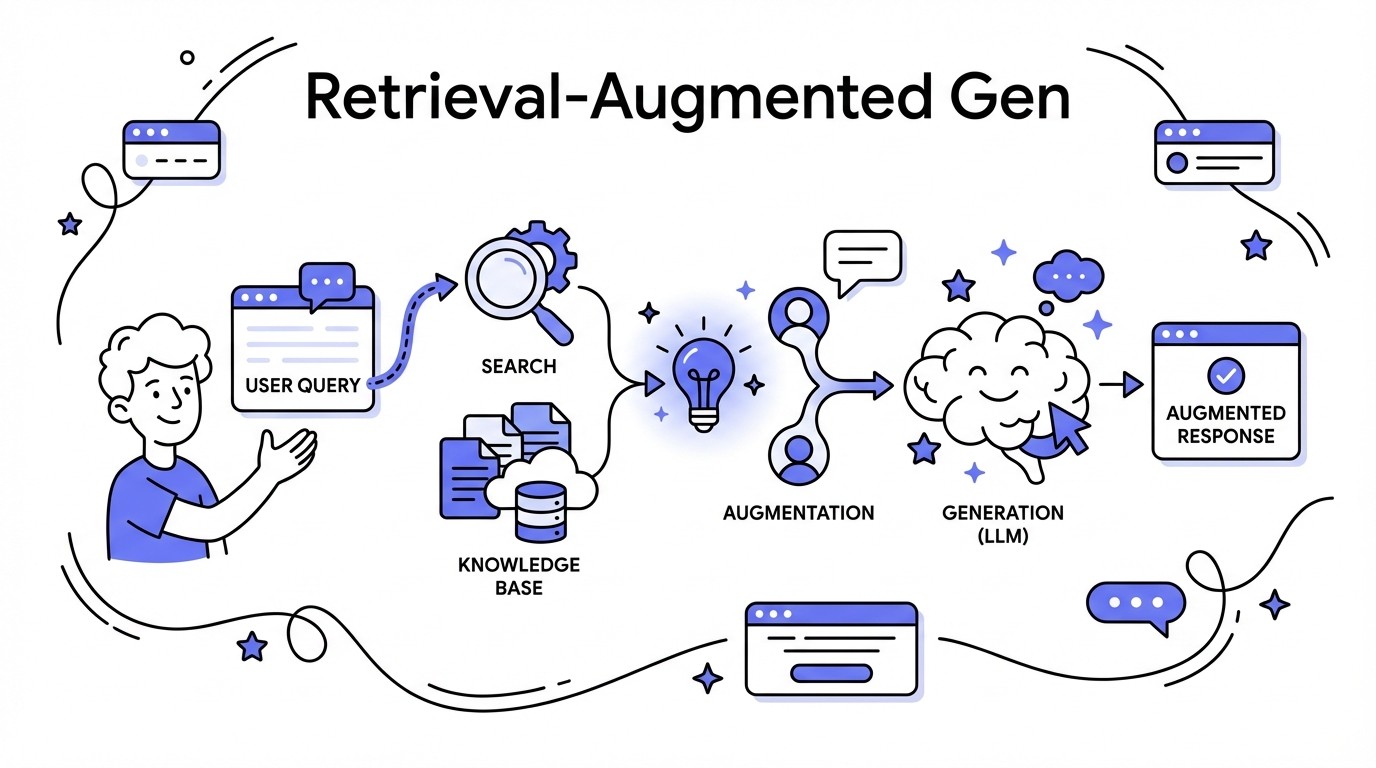 Diagram illustrating A diagram illustrating the Retrieval-Augmented Gen