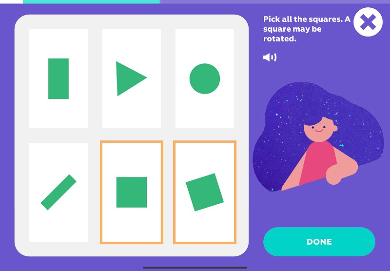 Square shape: find all the squares
