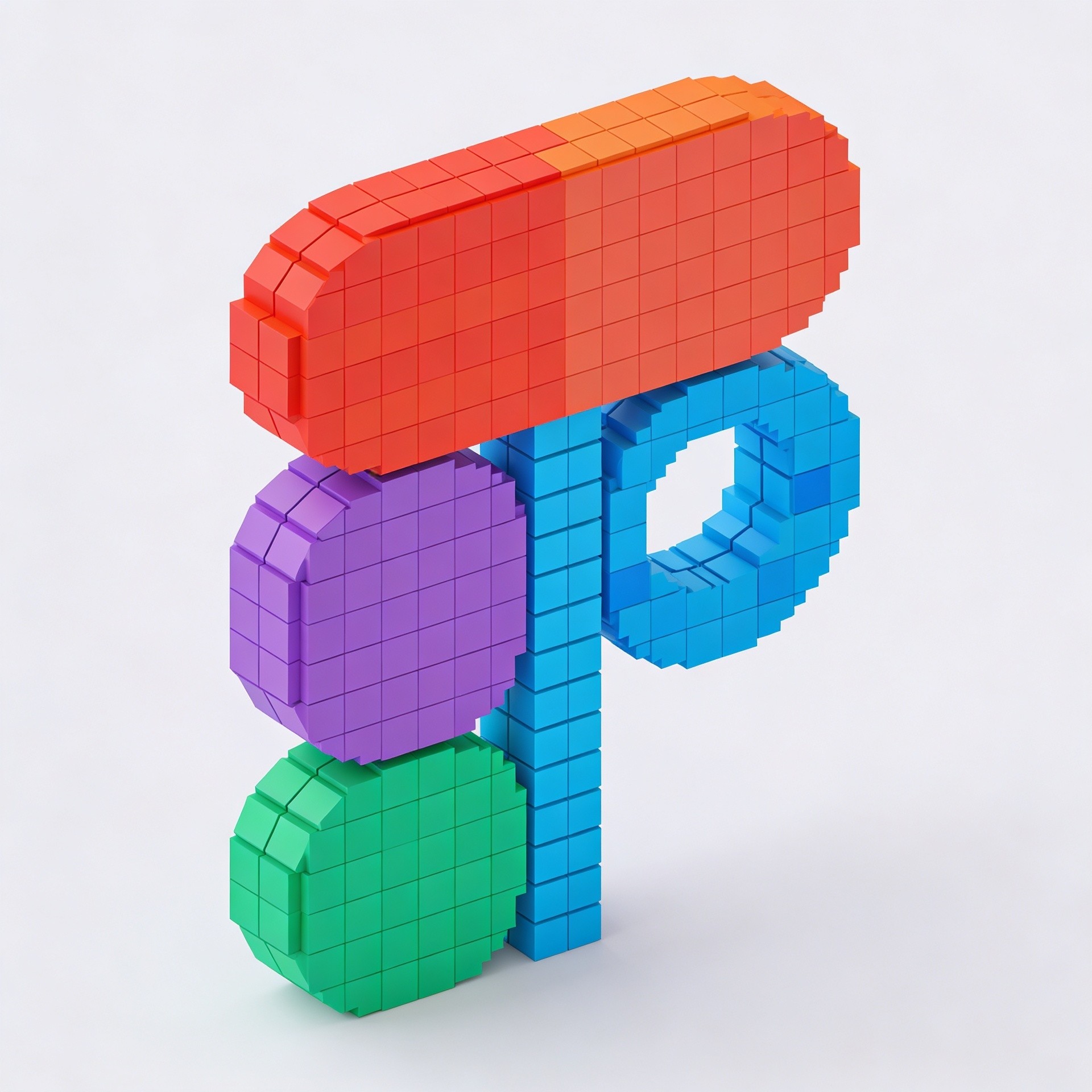 Multicolor voxel Figma logo symbolizing design templates for web