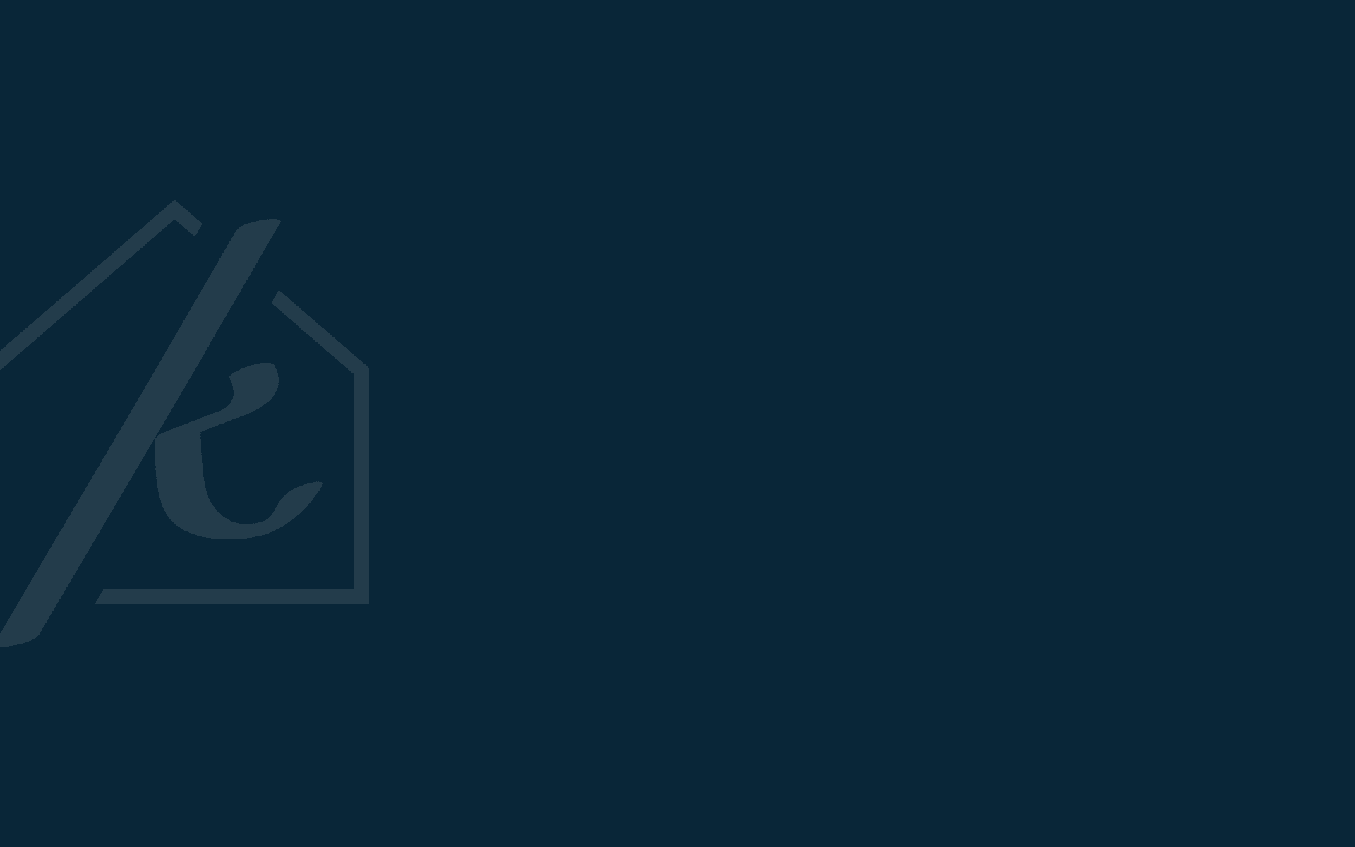 Blauer Hintergrund mit dezentem Siegel der Kocher Immobilien als Webseitenhintergrund