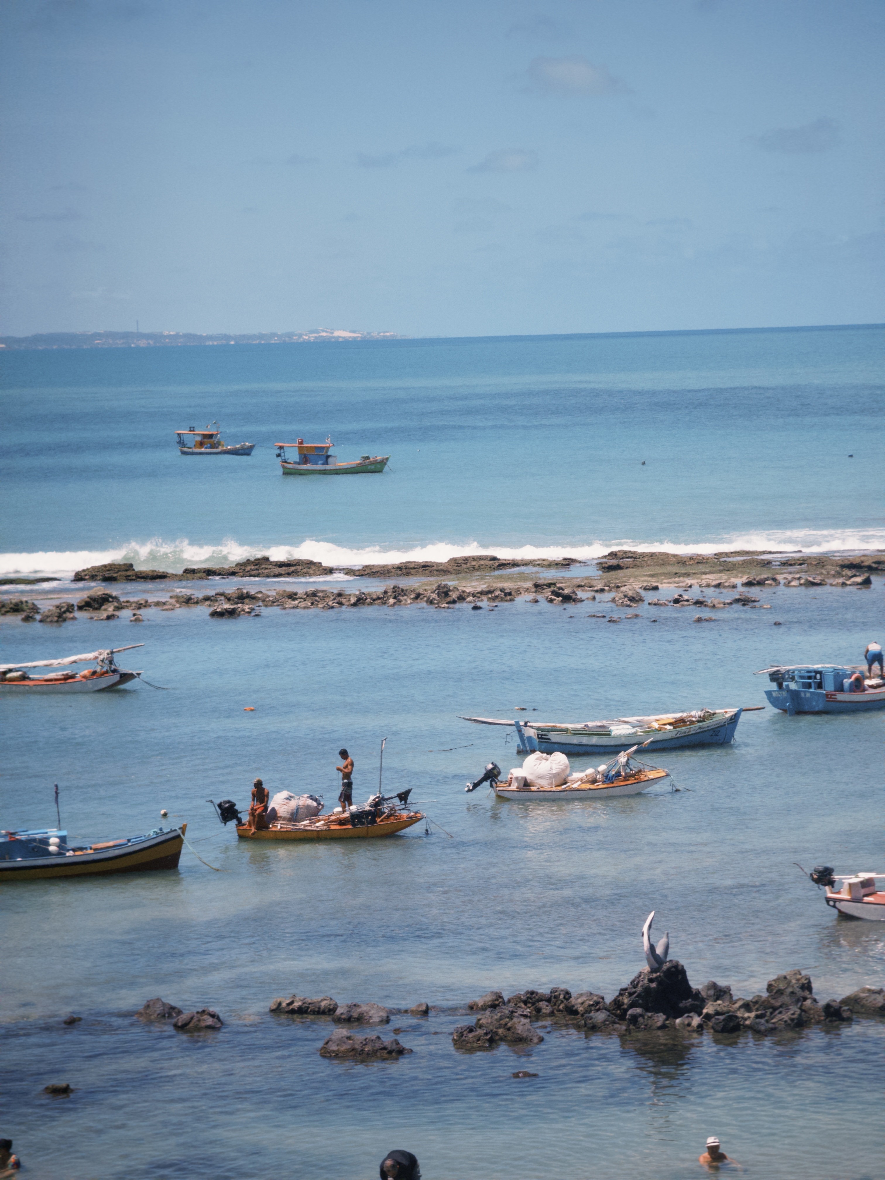 Pescadores en Praia do Centro