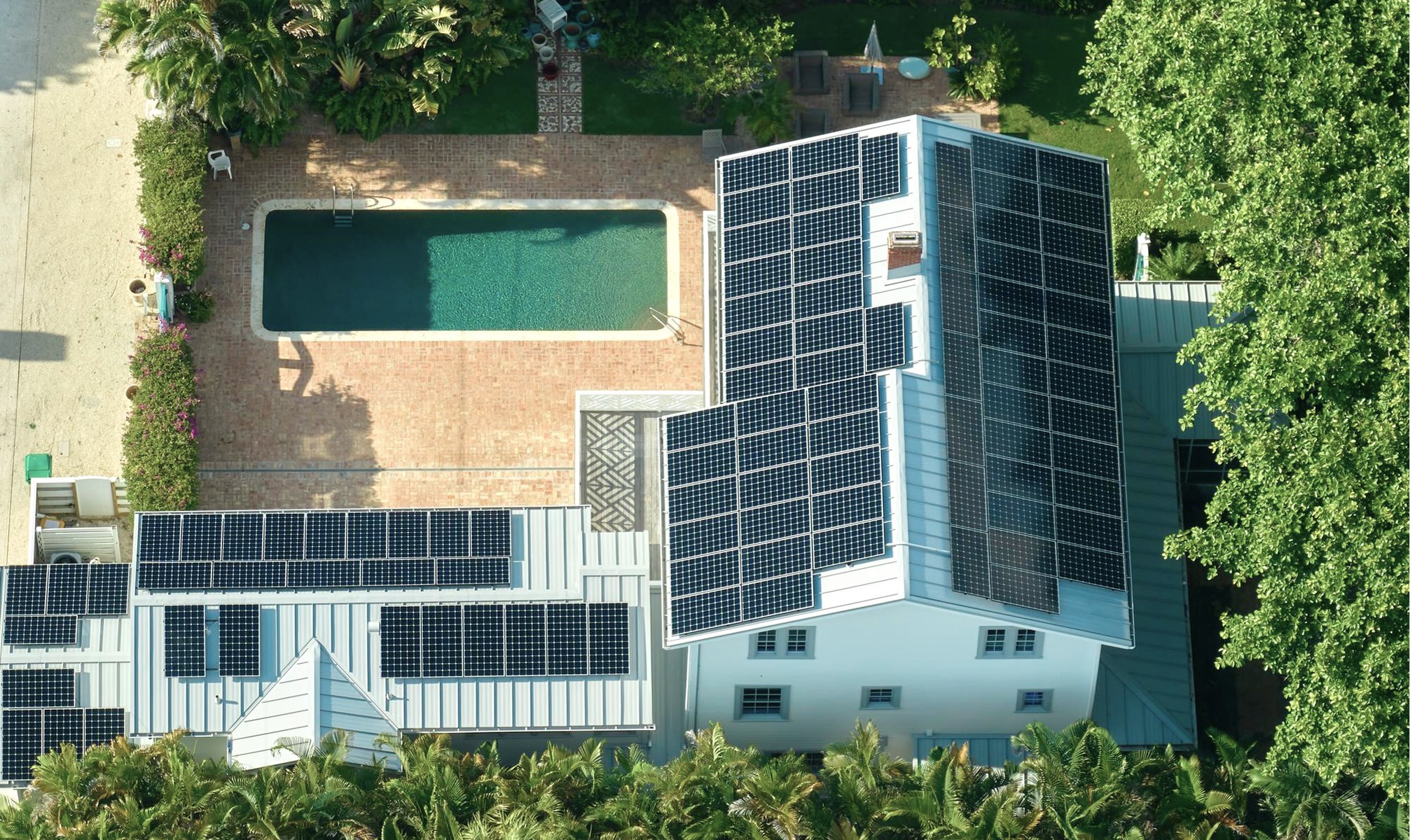 solar panel on roof