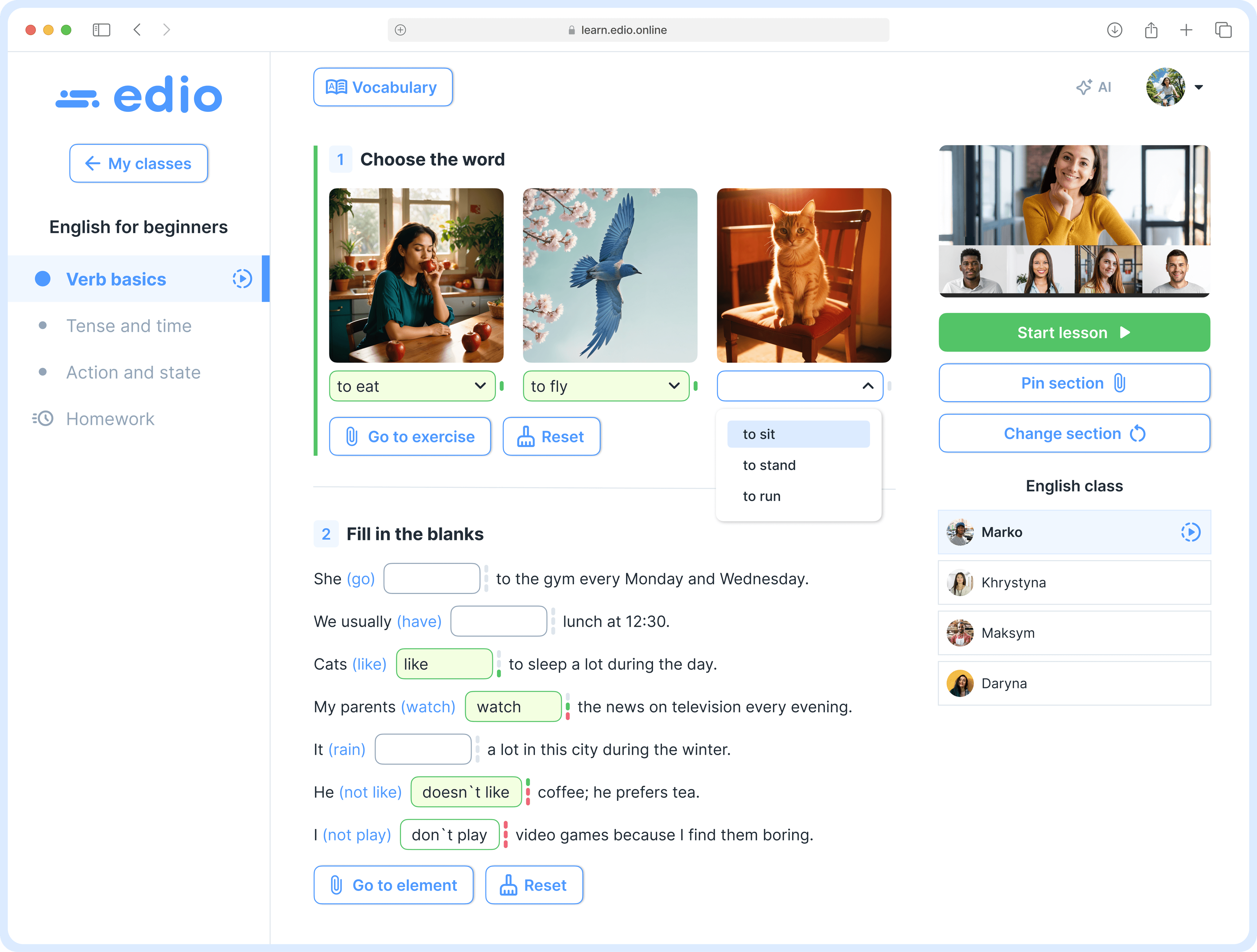 Interactive Platform for Language Teaching edio